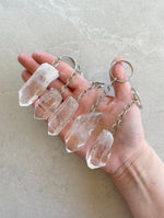 Load image into Gallery viewer, Crystal Key Ring | Raw Clear Quartz
