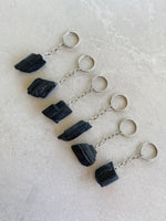 Load image into Gallery viewer, Crystal Key Ring | Raw Black Tourmaline
