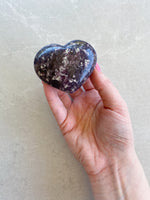 Load image into Gallery viewer, Lepidolite Polished Heart 105g | 00001
