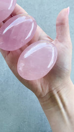 Load and play video in Gallery viewer, Rose Quartz | Palm Stone
