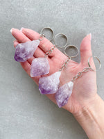 Load image into Gallery viewer, Crystal Key Ring | Raw Amethyst
