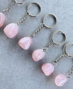 Load image into Gallery viewer, Crystal Key Ring | Polished Rose Quartz
