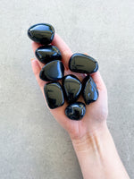 Load image into Gallery viewer, Black Obsidian Tumble Stone | L
