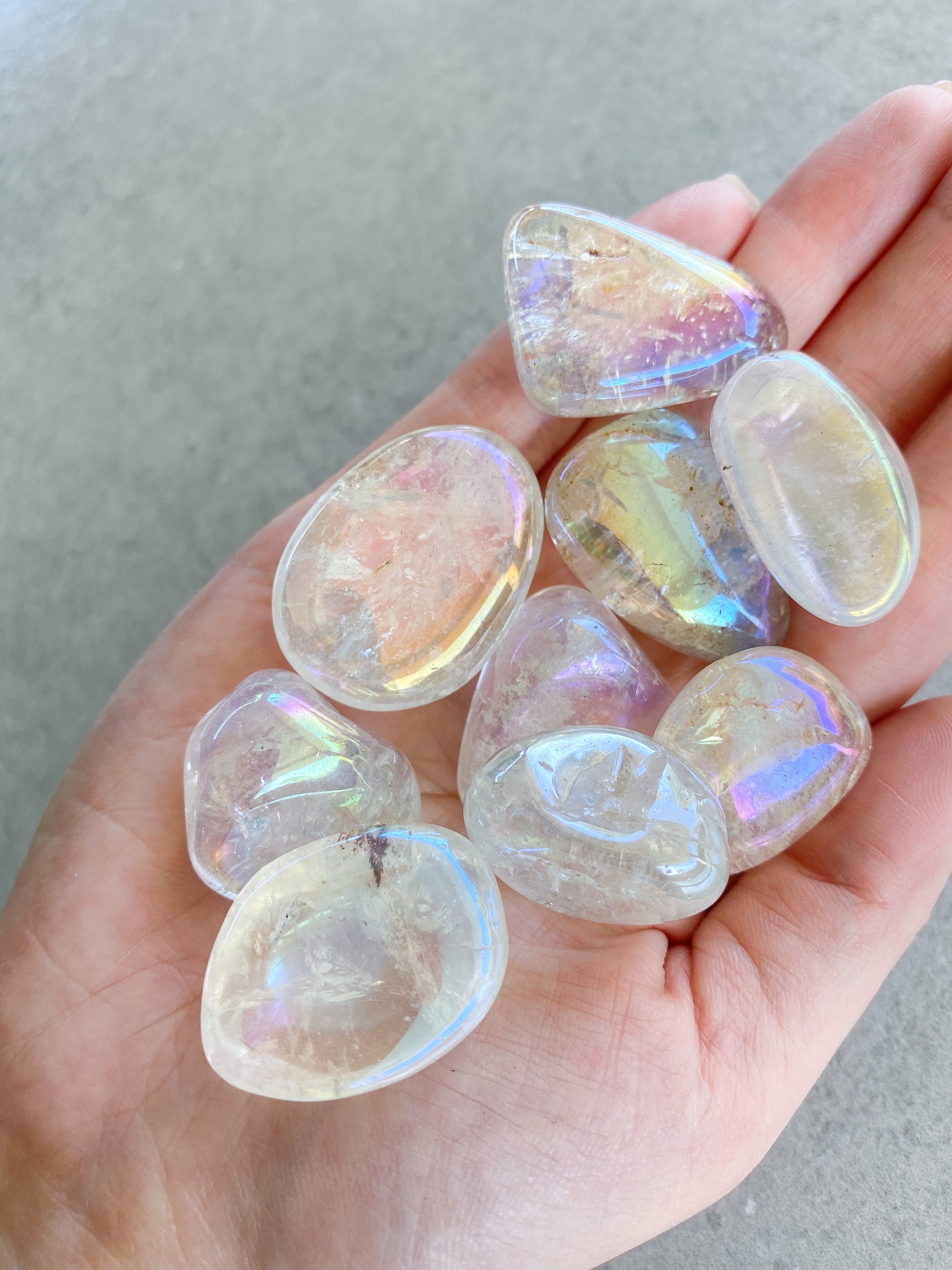 Opal Aura Quartz Tumble Stone
