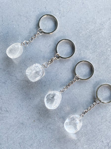 Crystal Key Ring | Polished Clear Quartz