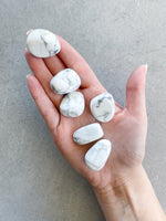 Load image into Gallery viewer, White Howlite Tumble Stone
