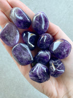 Load image into Gallery viewer, Amethyst Dark Tumble Stone | A Grade
