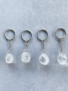 Crystal Key Ring | Polished Clear Quartz