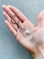 Load image into Gallery viewer, Crystal Key Ring | Polished Clear Quartz
